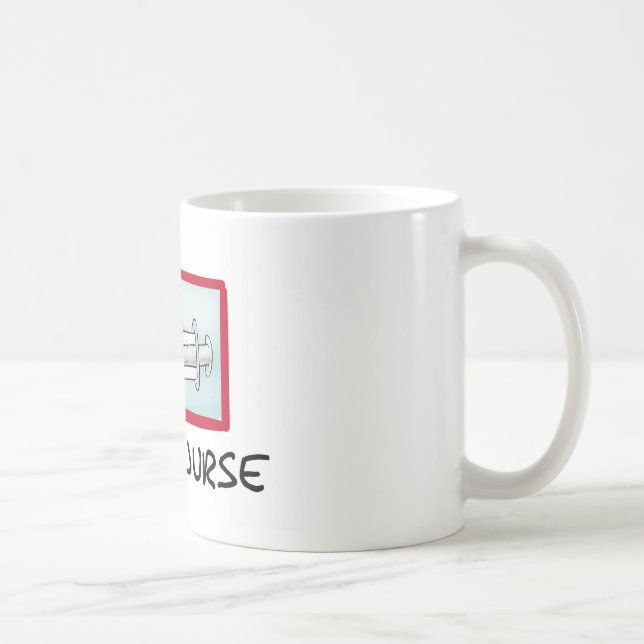 supernurse - humorvolle Cartoon-Krankenschwester Kaffeetasse (Rechts)