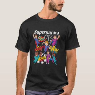 Supernurses Super Hero Comic Superhero Style RN Nu T-Shirt