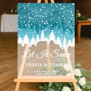 Superposition de neige Mariage d'hiver Bienvenue F