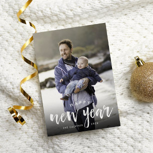 Superposition esquissée   Carte photo du Nouvel An