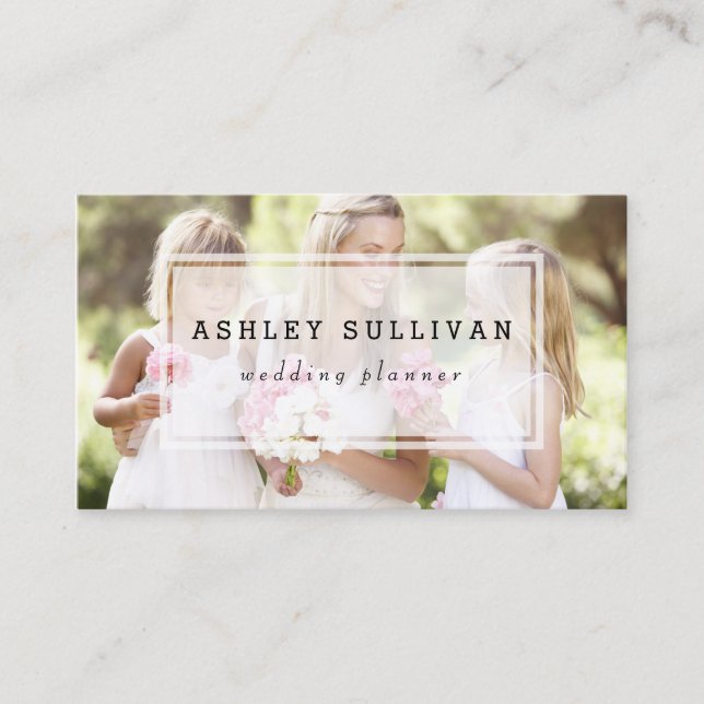 Superposition photo moderne | Carte de visite phot (Devant)