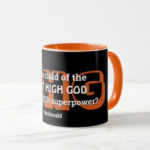 Superpower AM HIGH GOT Personalisiert Black Orange Tasse