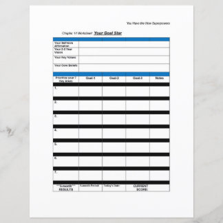 Superpower-Arbeitsblatt: Goal Star