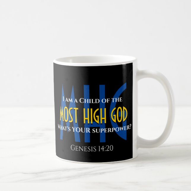 Superpower Christliches KIND DER MEISTEN GOTT Kaffeetasse (Rechts)