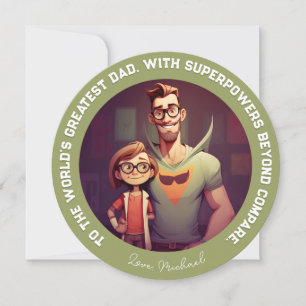 Superpower Superpower Superdad Carte de vacances