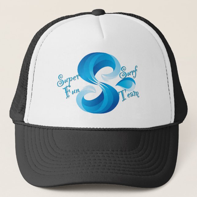 Superspaß-Brandungs-Team-Hauben-Schutz Truckerkappe (Vorderseite)