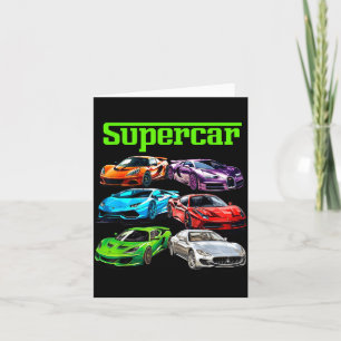 Supersportwagen Cooler Autotyp Mann Srts Rennsport Karte