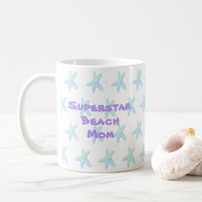 Superstar Beach Mama Starfish Kaffeetasse (Mit Donut)
