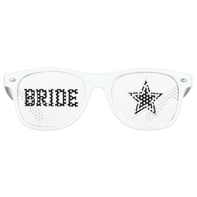 Superstar Bride Shades Fun Wedding Sonnenbrille (Vorderseite)