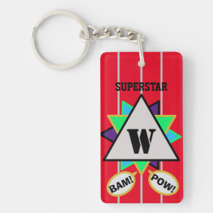 Superstar Cartoons Monogram Red Black Schlüsselanhänger