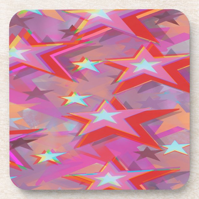 Superstar dreidimensionales Design Getränkeuntersetzer (Vorderseite)
