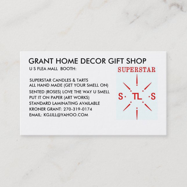 SUPERSTAR-FÖRDERUNGEN VISITENKARTE (Vorderseite)