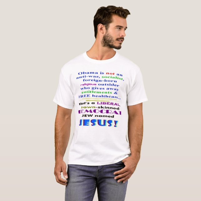 Superstar Jesuss Demokrat! T - Shirt (Vorne ganz)