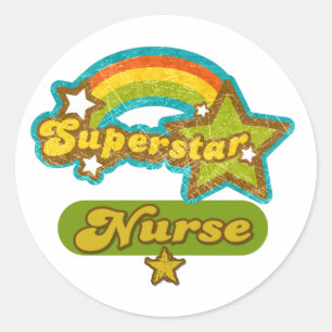 Superstar-Krankenschwester Runder Aufkleber