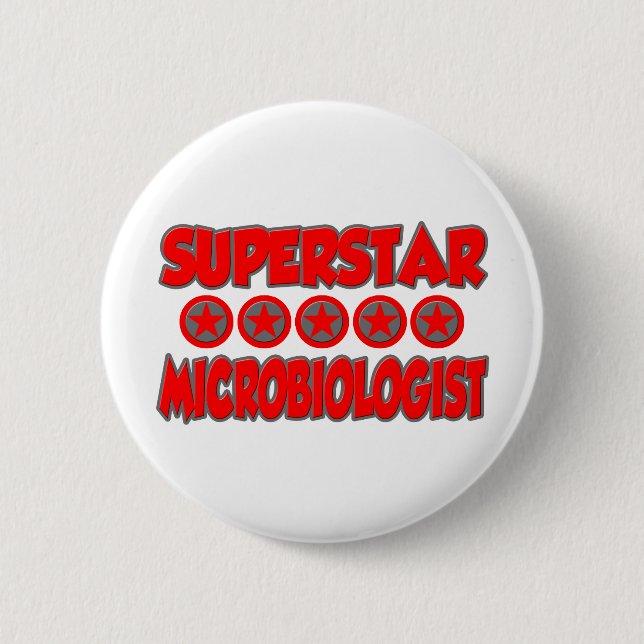 Superstar Microbiologe Button (Vorderseite)