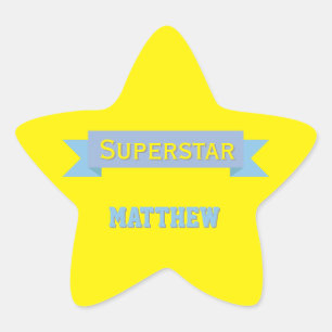 Superstar mit Individuelle Name Stern-Aufkleber