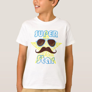 Superstar mit Sonnenbrille und Schnurrbart T-Shirt