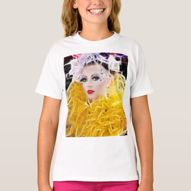 Superstar-Modell in Gelbbraun T-Shirt (Vorderseite)