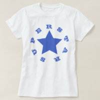 SUPERSTAR | Navy Blue Star Women's Basic T - Shirt
