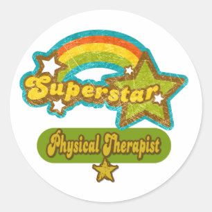 Superstar Physiotherapeut Runder Aufkleber