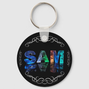 Superstar Sam - Name in den Lichtern (Fotografie) Schlüsselanhänger