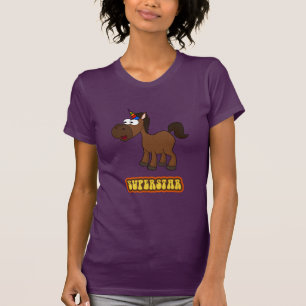 Superstar-schwarzes Einhorn T-Shirt