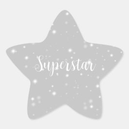 Superstar Silver Gray Starlight Stern-Aufkleber