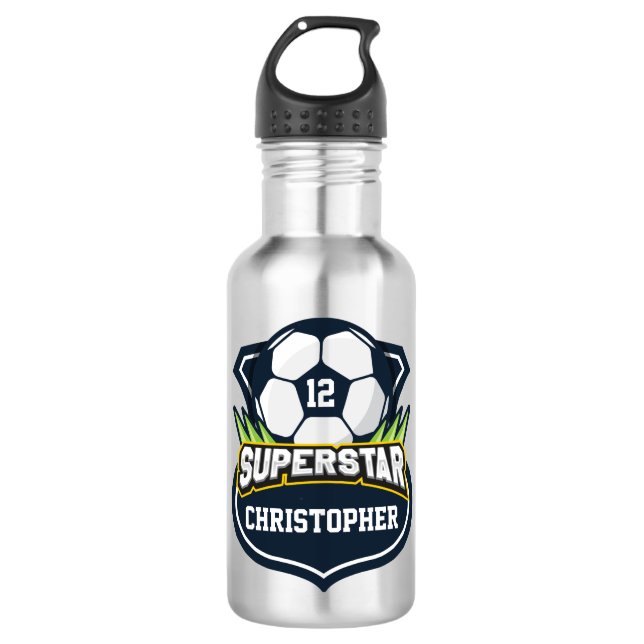 Superstar Soccer Kids Edelstahlflasche (Vorderseite)