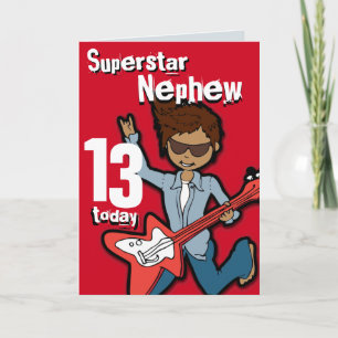 Superstar Son 11e anniversaire gris carte garçon