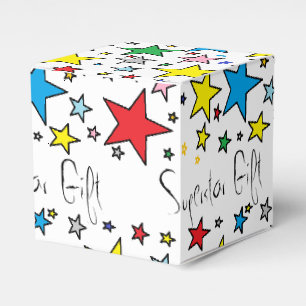Superstar Sterne Glückliches Muster Papier Gefalle Geschenkschachtel