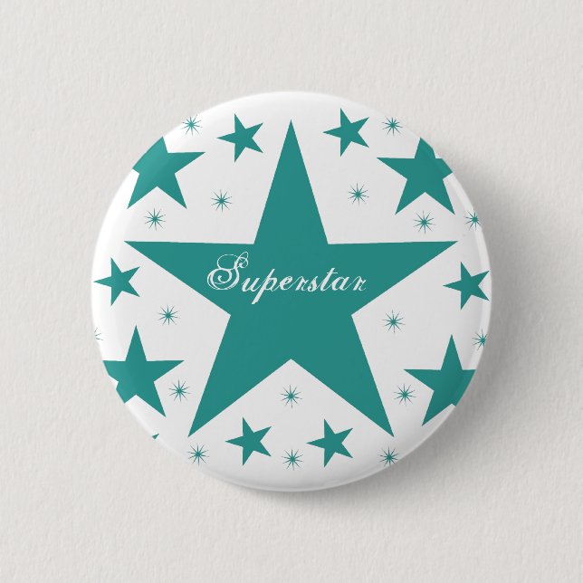 Superstar-Taste, Aquamarin Button (Vorderseite)