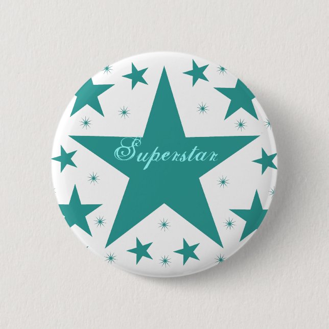 Superstar-Taste, Aquamarin Button (Vorderseite)