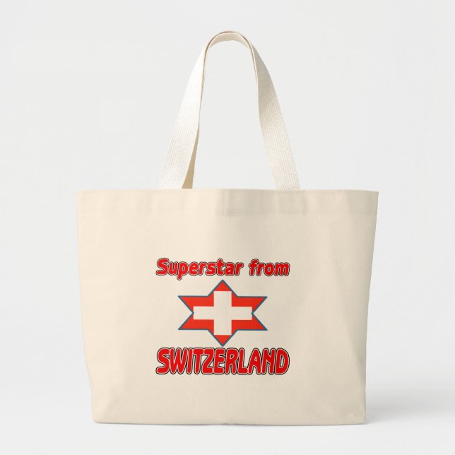 Superstar von der Schweiz Jumbo Stoffbeutel (Vorne)