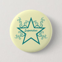 Superstar Wirbel Button, Aquamarin