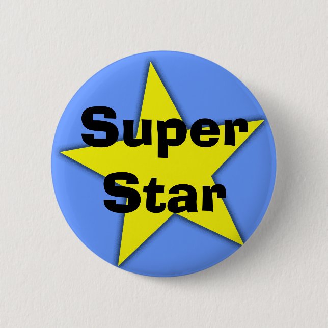 Superstern oder Gewohnheits-Mitteilungs-Knopf Button (Vorderseite)
