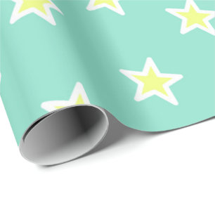 Superstern-Seeschaum-Grün Geschenkpapier
