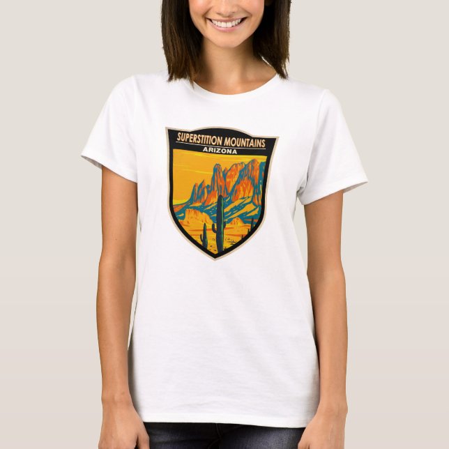 Superstiative Berge Arizona Vintag T-Shirt (Vorderseite)