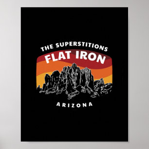 Superstition Flat Iron Arizona Bergwandern  Poster