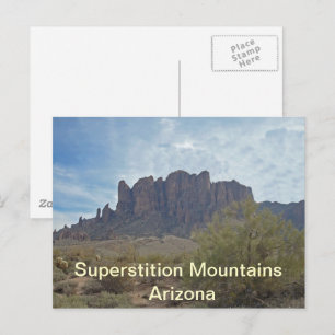 Superstition Mountains AZ Landschaft Wüstenlandsch Postkarte