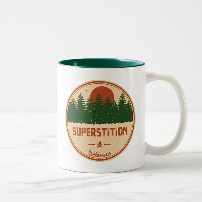 Superstition Wilderness Arizona Zweifarbige Tasse (Rechts)