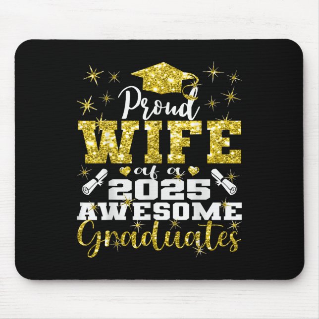 Superstolze Ehefrau des Senior-Absolventen 2025 Ab Mousepad (Vorne)