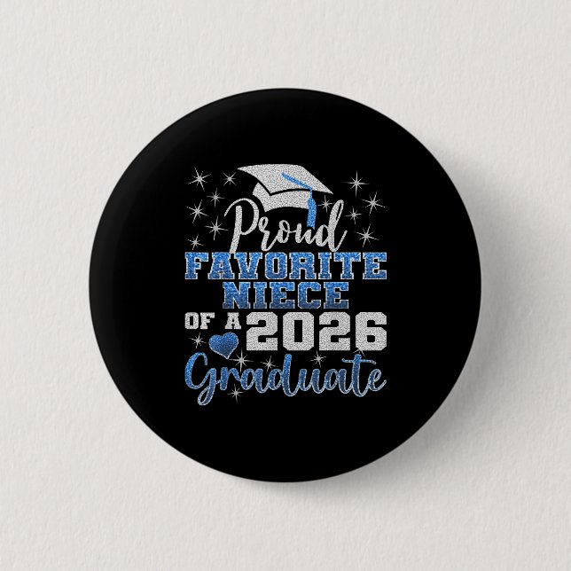 Superstolze Lieblingsnichte des 2026-Absolventen S Button (Vorderseite)