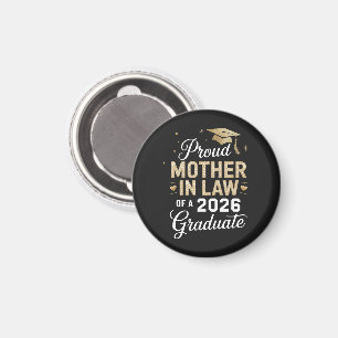 Superstolze Schwiegermutter des Absolventen von 20 Magnet