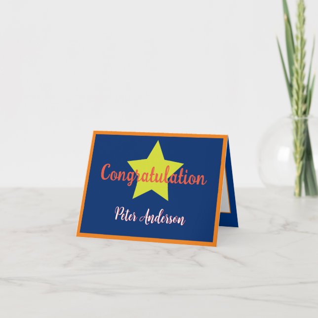 Superstrar-Gratulationskarte Dankeskarte (Vorderseite)