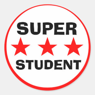 Superstudenten-Schulaufkleber Runder Aufkleber