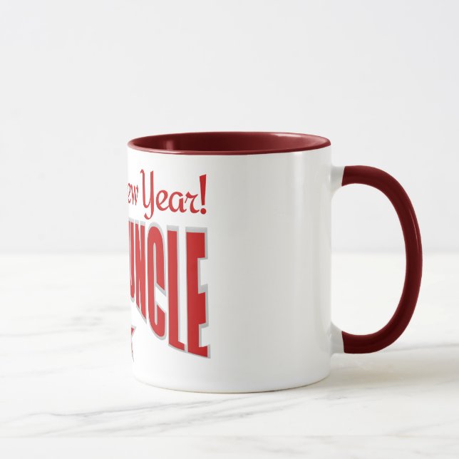 SUPERUNCLE New Year Tasse - wählen Sie Stil & Farb (Rechts)