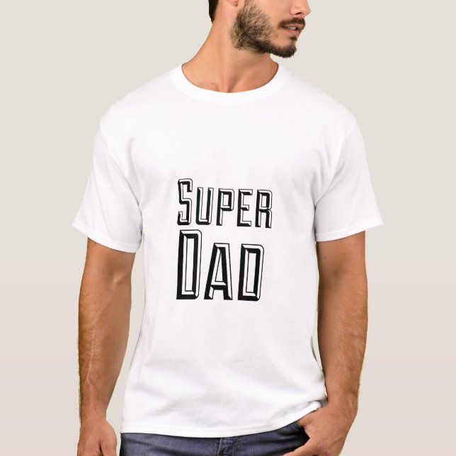 SuperVater-Block-Text T-Shirt (Vorderseite)