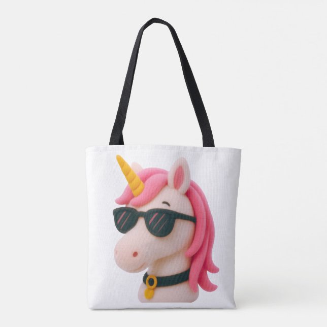 superweiches Einhorn-Plüschstyle Tasche (Rückseite)