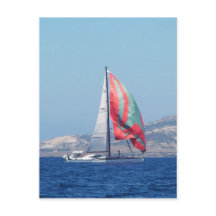 Superyacht mit Spinnaker