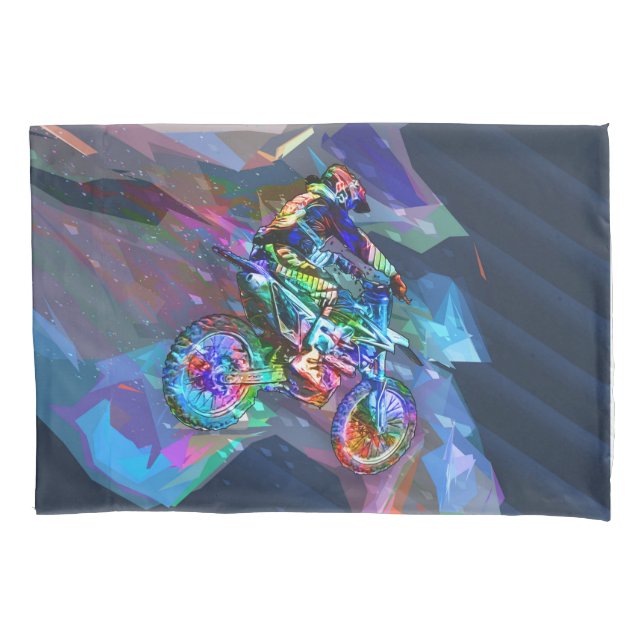 Superzeichenstift farbiges Schmutz-Fahrrad Kissenbezug (Vorderseite)